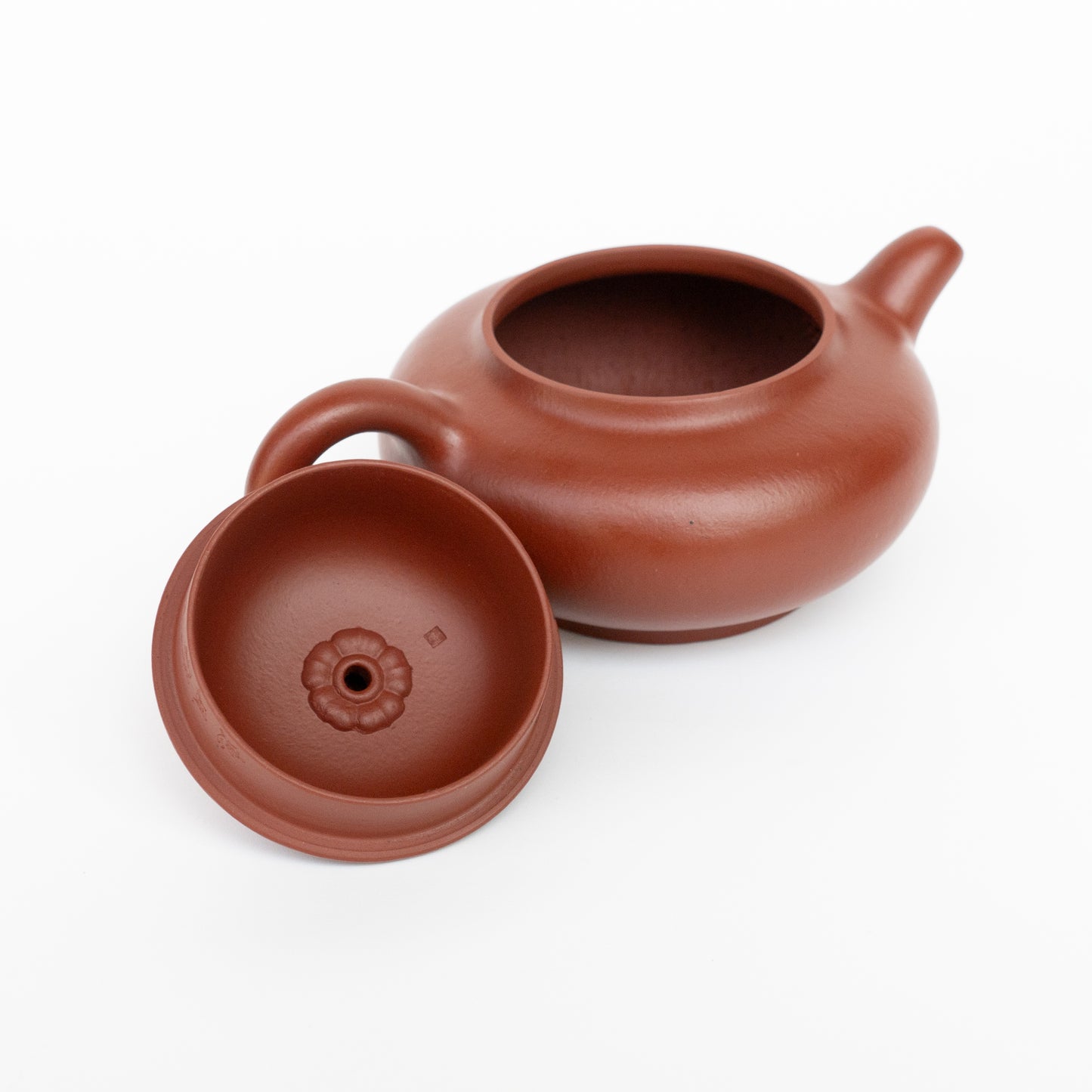 130ml Aged Zhuni Pan Hu Teapot by Hui Xiang Yun