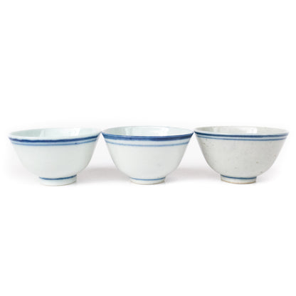 40-50ml Late Qing Dynasty Large Blue Line Cup