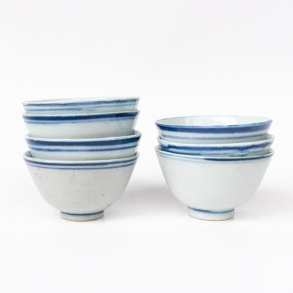 40-50ml Late Qing Dynasty Large Blue Line Cup