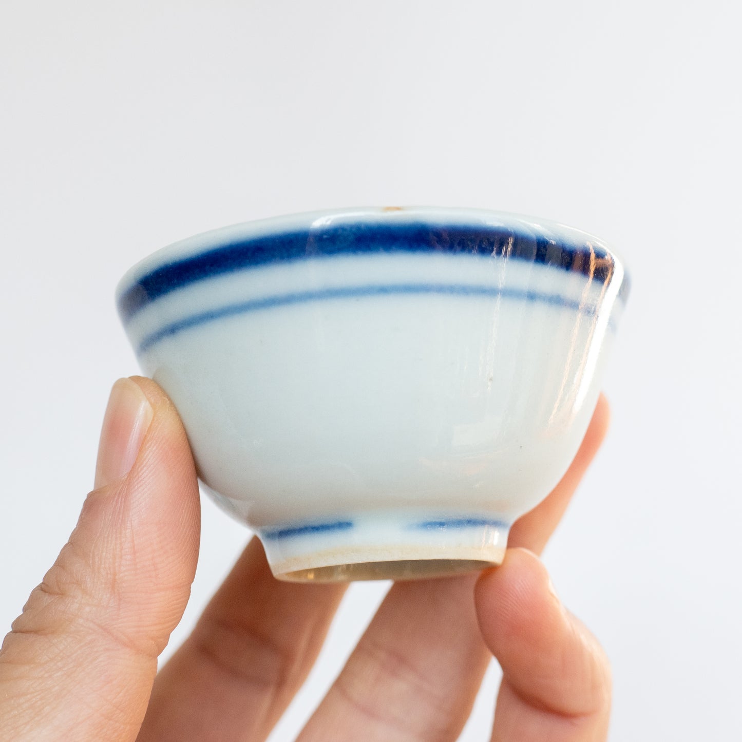 40-50ml Late Qing Dynasty Large Blue Line Cup