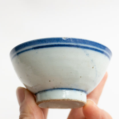 45ml Late Qing Dynasty Large Blue Line Cup