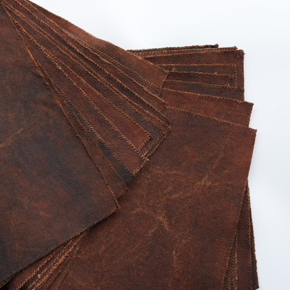 Hand-stitched Persimmon Dyed Tea Mat (Large)