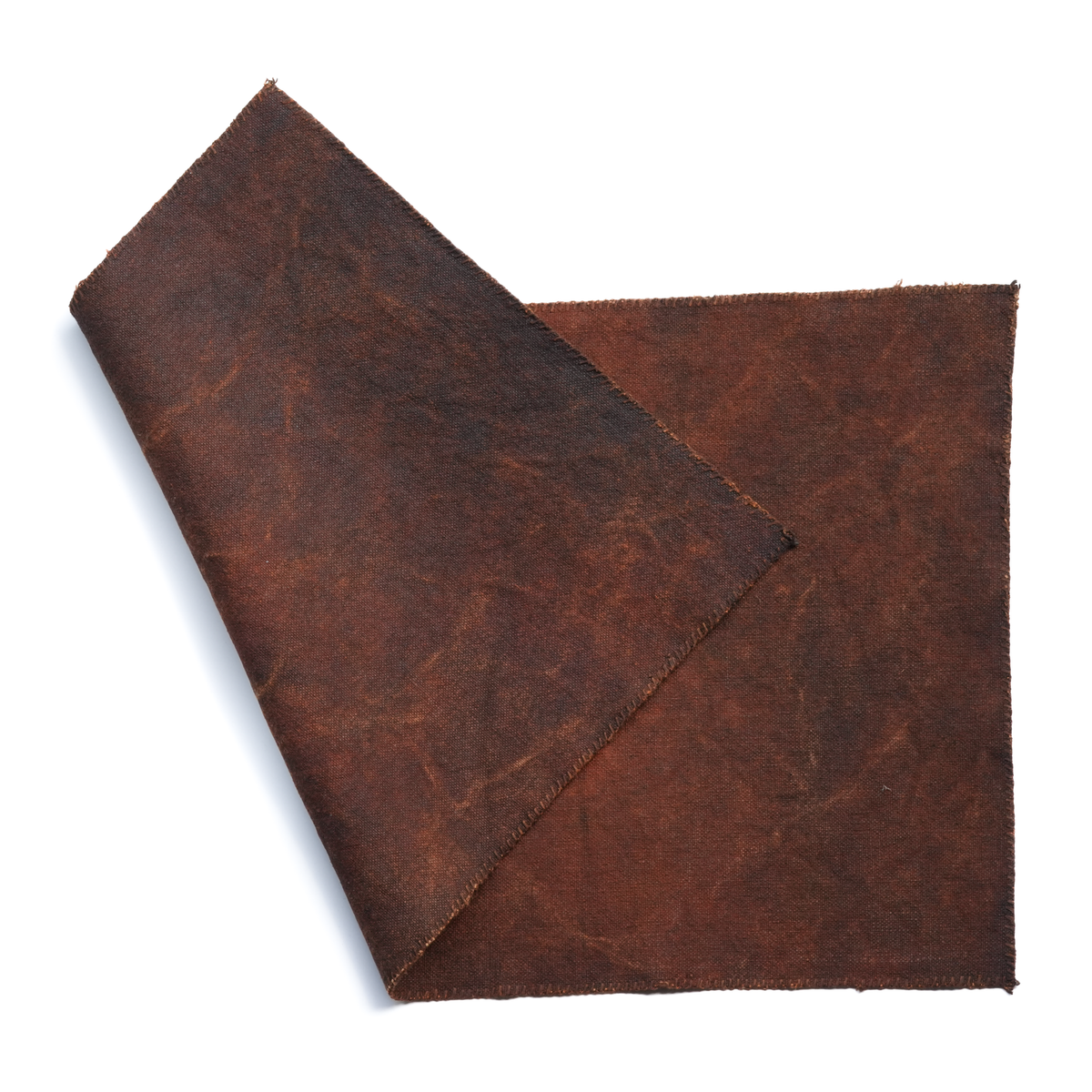 Hand-stitched Persimmon Dyed Tea Mat (Large)