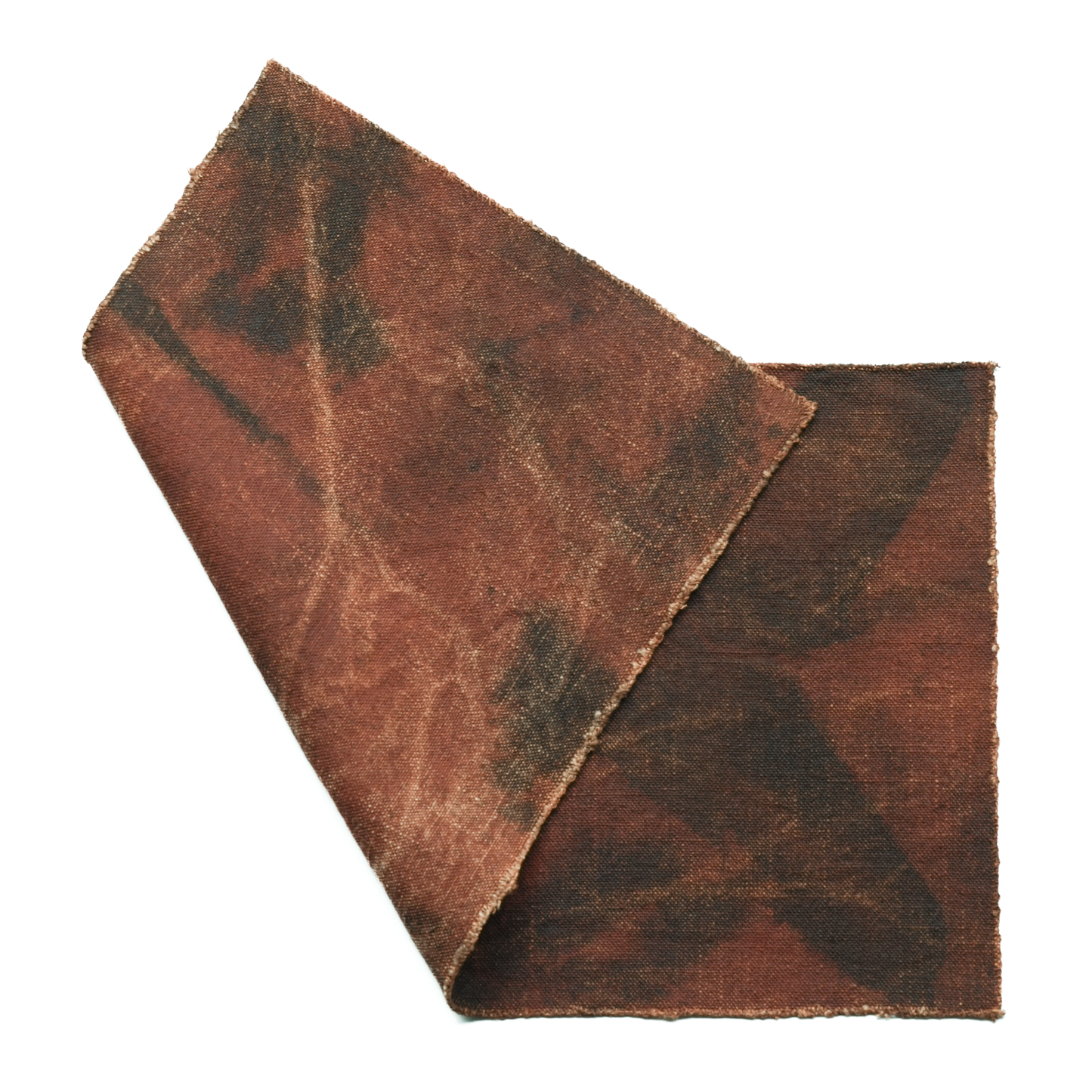 Hand-stitched Persimmon Dyed Tea Mat (Large)