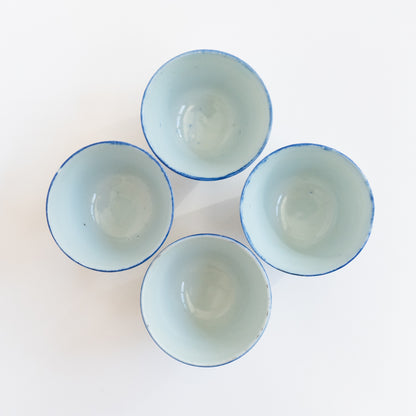 75-85ml Late Qing Dynasty Large Blue Line Cup