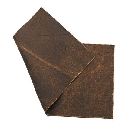 Hand-stitched Persimmon Dyed Tea Mat (Large)