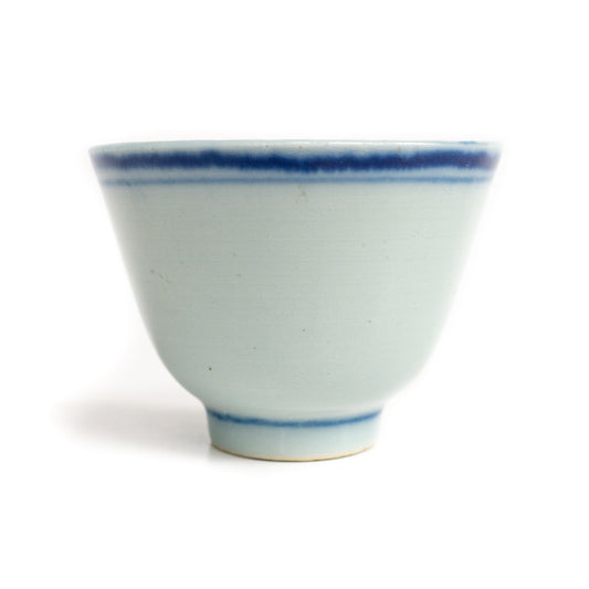 80-90ml Late Qing Dynasty Large Blue Line Cup