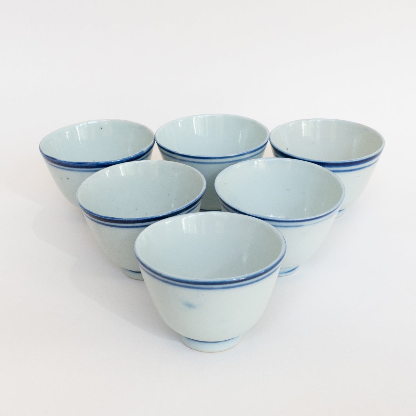 100ml Late Qing Dynasty Large Blue Line Cup