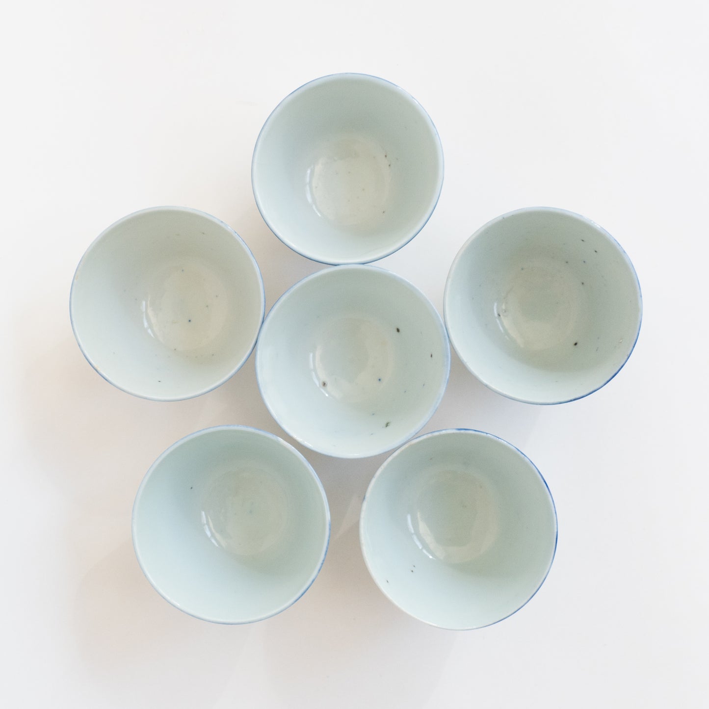 100ml Late Qing Dynasty Large Blue Line Cup