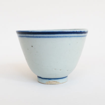 100ml Late Qing Dynasty Large Blue Line Cup