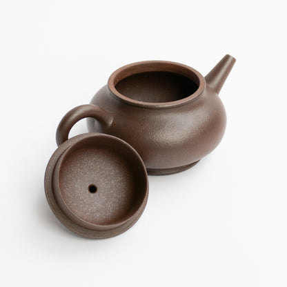 90ml Fang Xia - Wood Fired ZiNi Flat Shui Ping Yixing Teapot