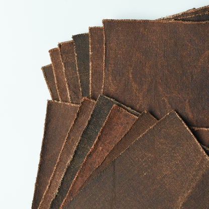Hand-stitched Persimmon Dyed Tea Mat (Large)