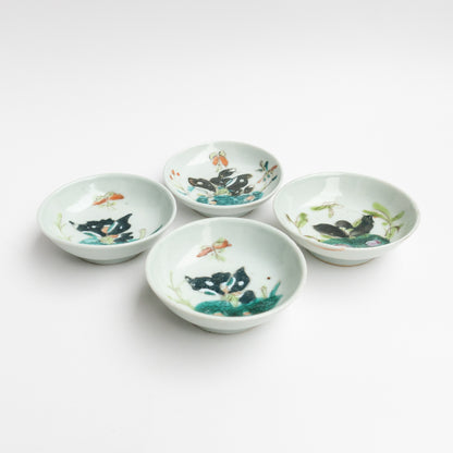 7.5-8.3cm Qing Dynasty Butterfly Cup Saucer