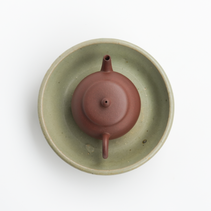 13.6cm Antique Long Quan Kiln Black Plate