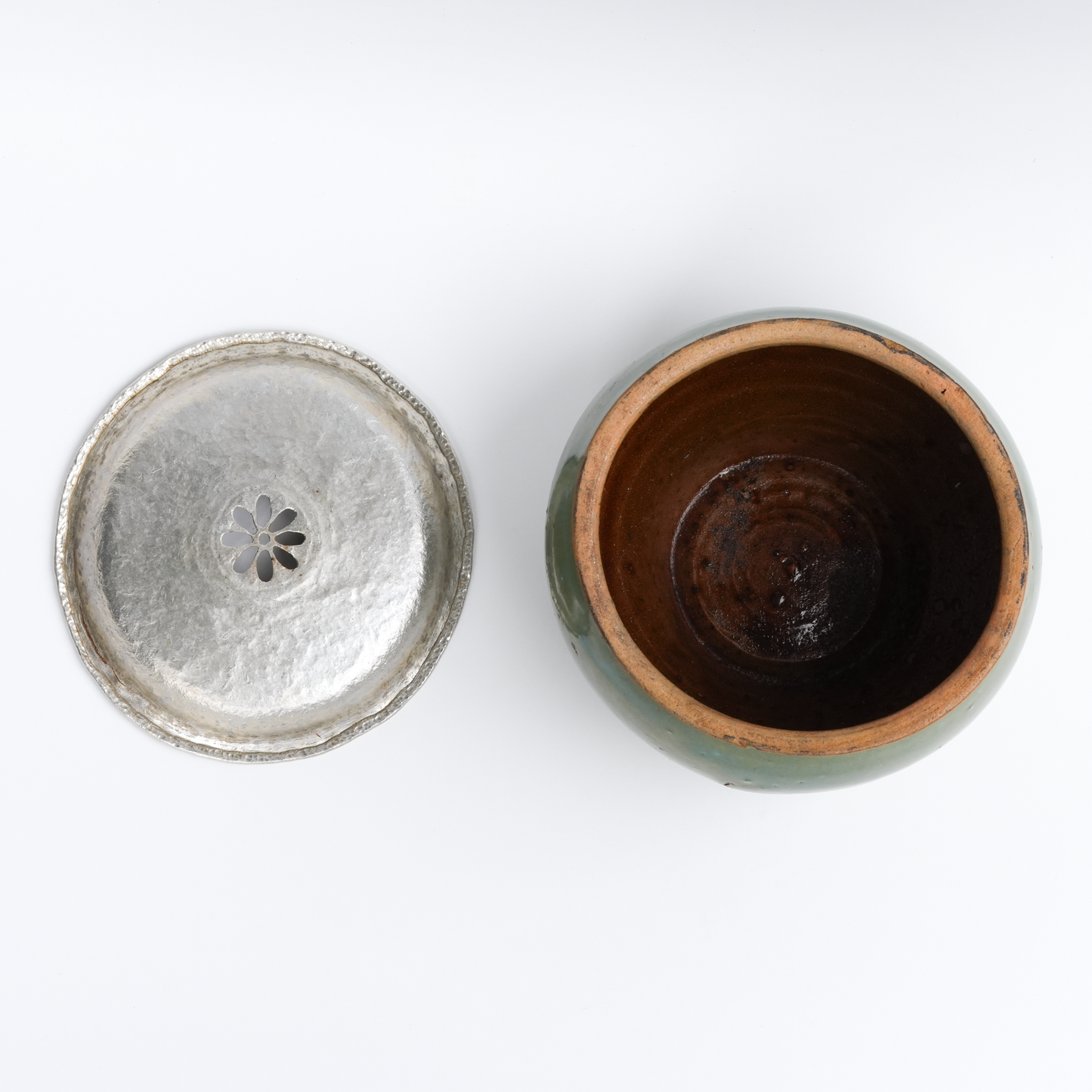 440ml Antique Handmade Waste Water Jar/Tea Tray