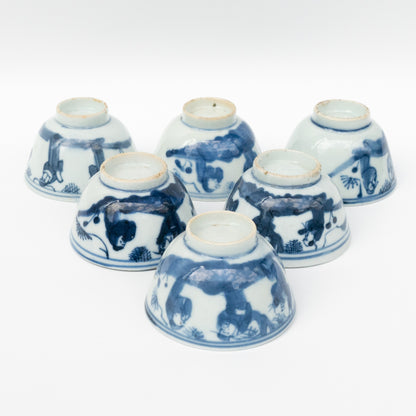 55-65ml Qing Dynasty Sanxing Antique Cups （福禄寿杯）