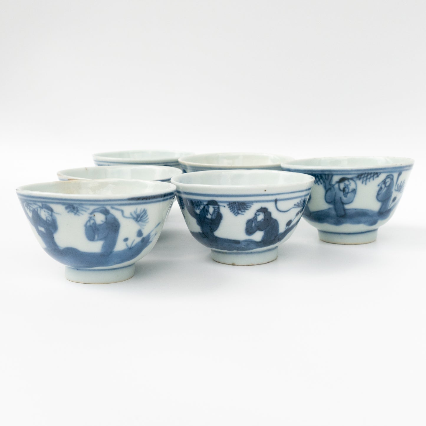 55-65ml Qing Dynasty Sanxing Antique Cups （福禄寿杯）