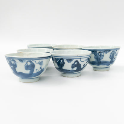 55-65ml Qing Dynasty Sanxing Antique Cups （福禄寿杯）