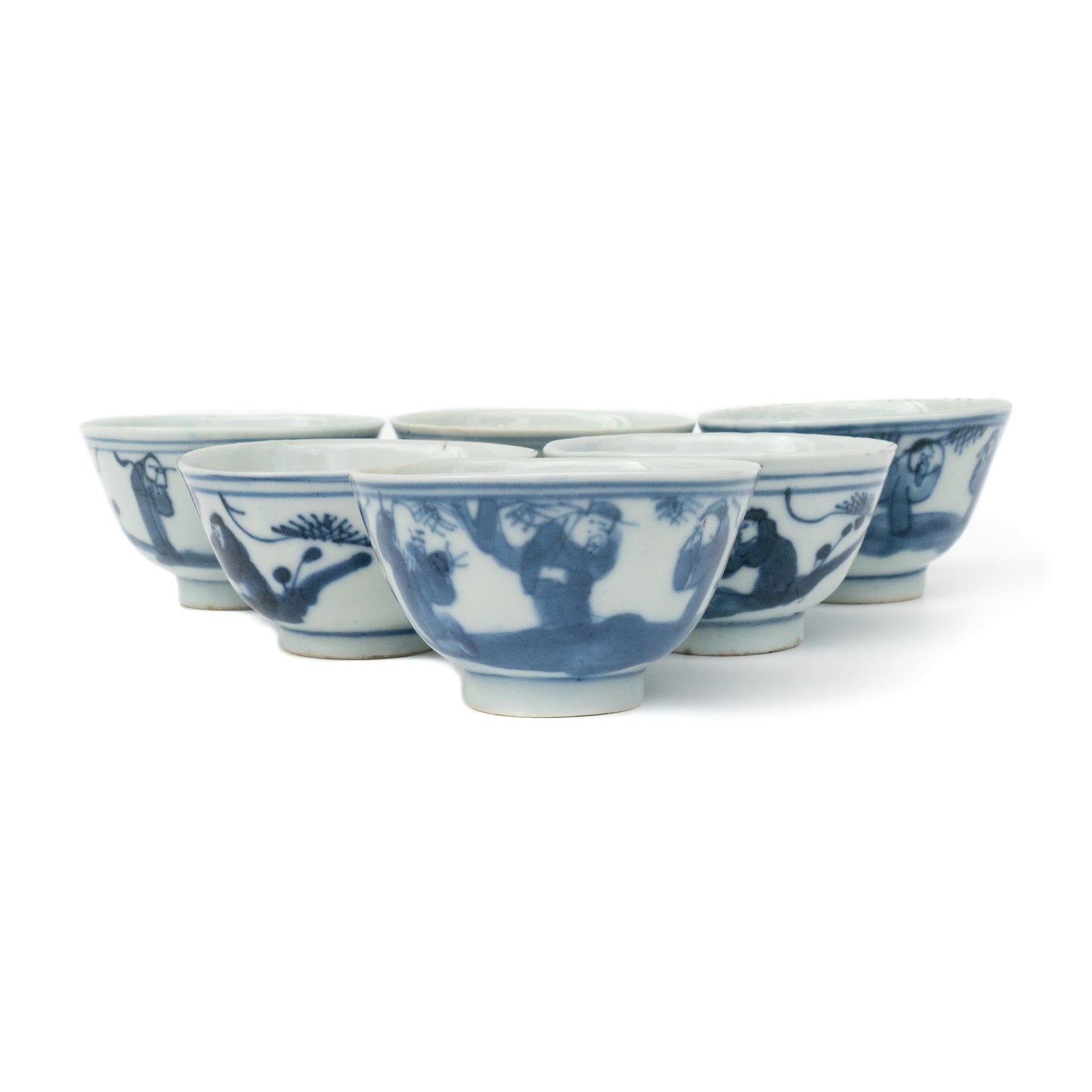 55-65ml Qing Dynasty Sanxing Antique Cups （福禄寿杯）