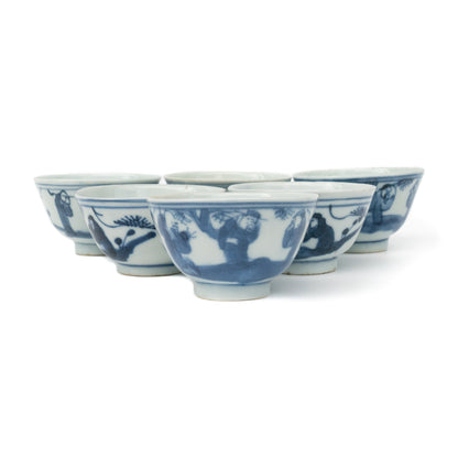 55-65ml Qing Dynasty Sanxing Antique Cups （福禄寿杯）