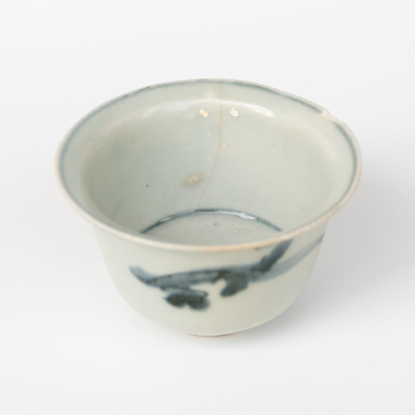 70ml Ming Dynasty Dragon Teacup (Silver repair)