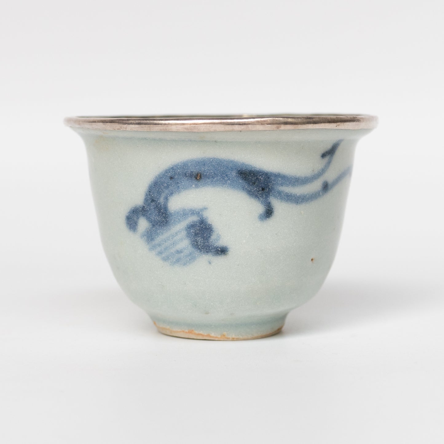 55ml Ming Dynasty Dragon Teacup (Silver repair)