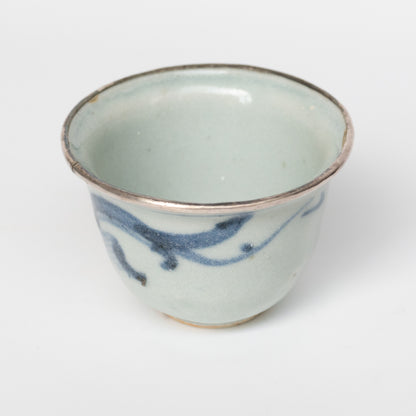 55ml Ming Dynasty Dragon Teacup (Silver repair)