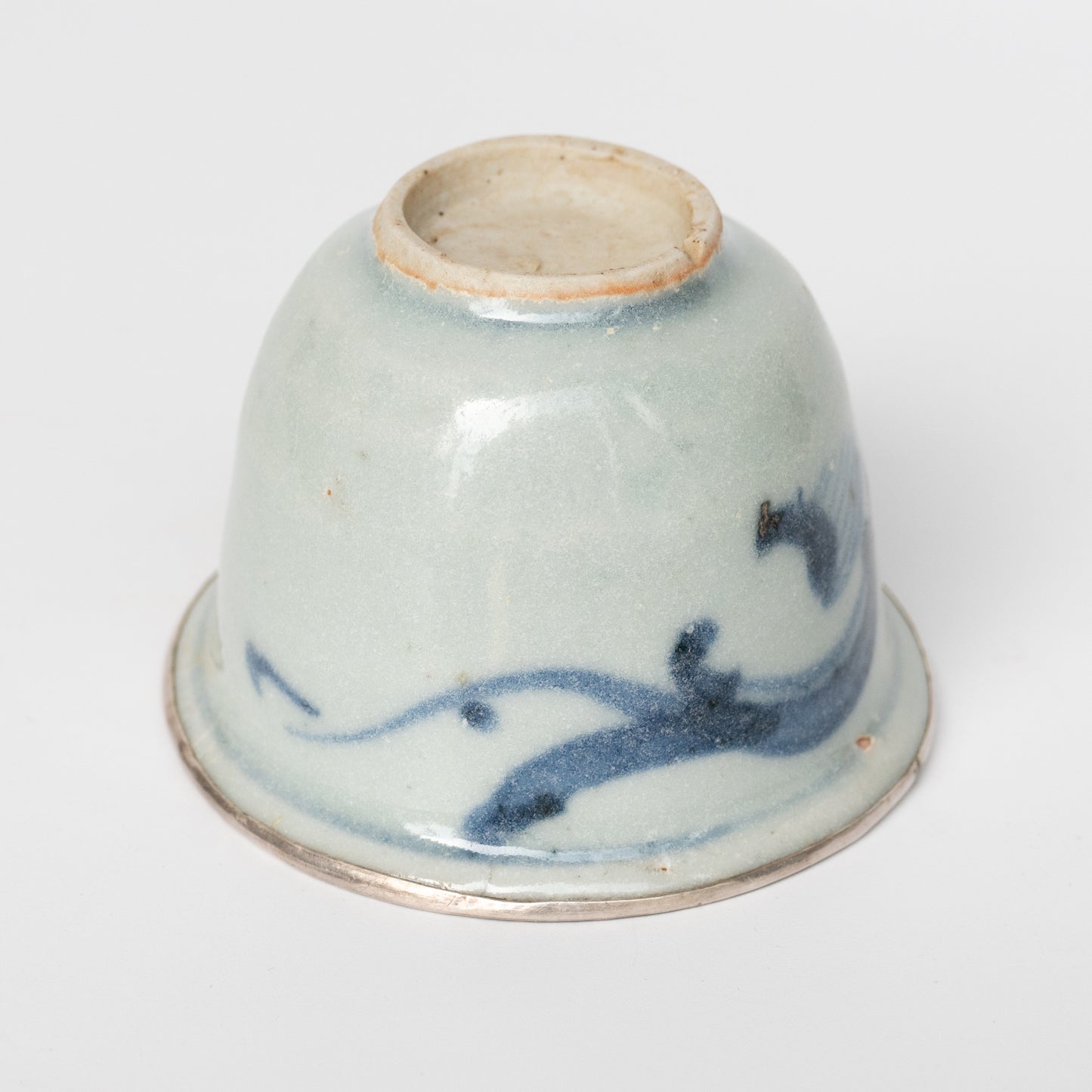 55ml Ming Dynasty Dragon Teacup (Silver repair)