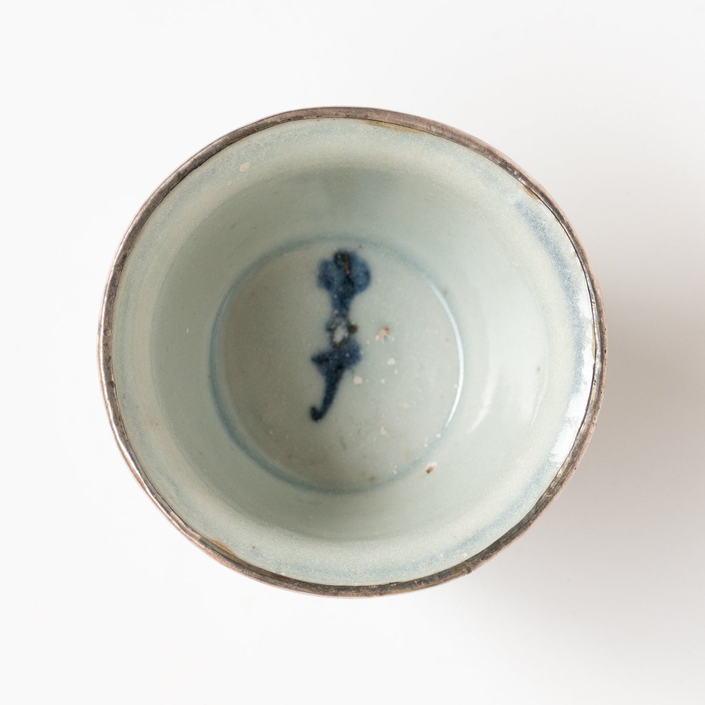 55ml Ming Dynasty Dragon Teacup (Silver repair)