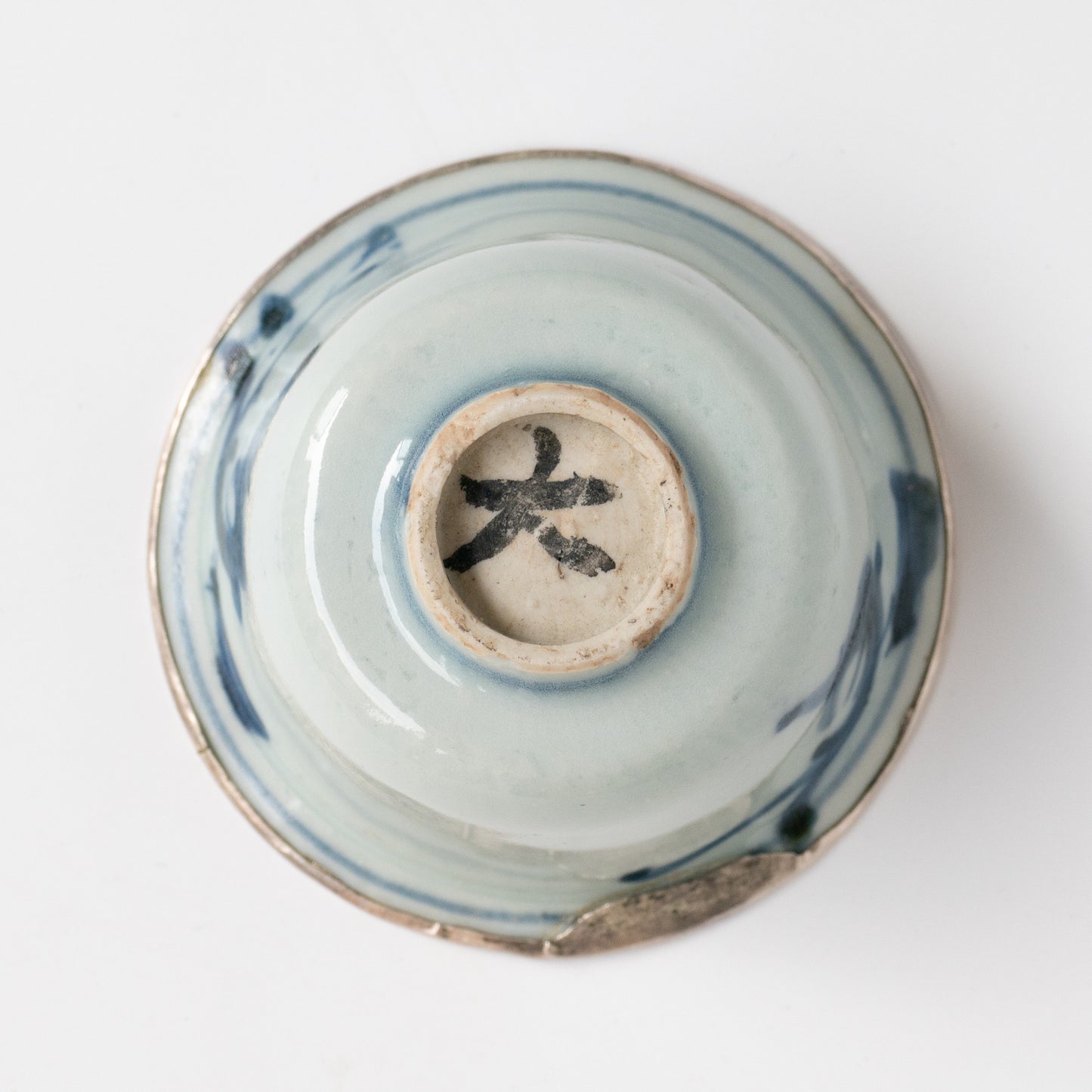 60ml Ming Dynasty Dragon Teacup (Silver repair)