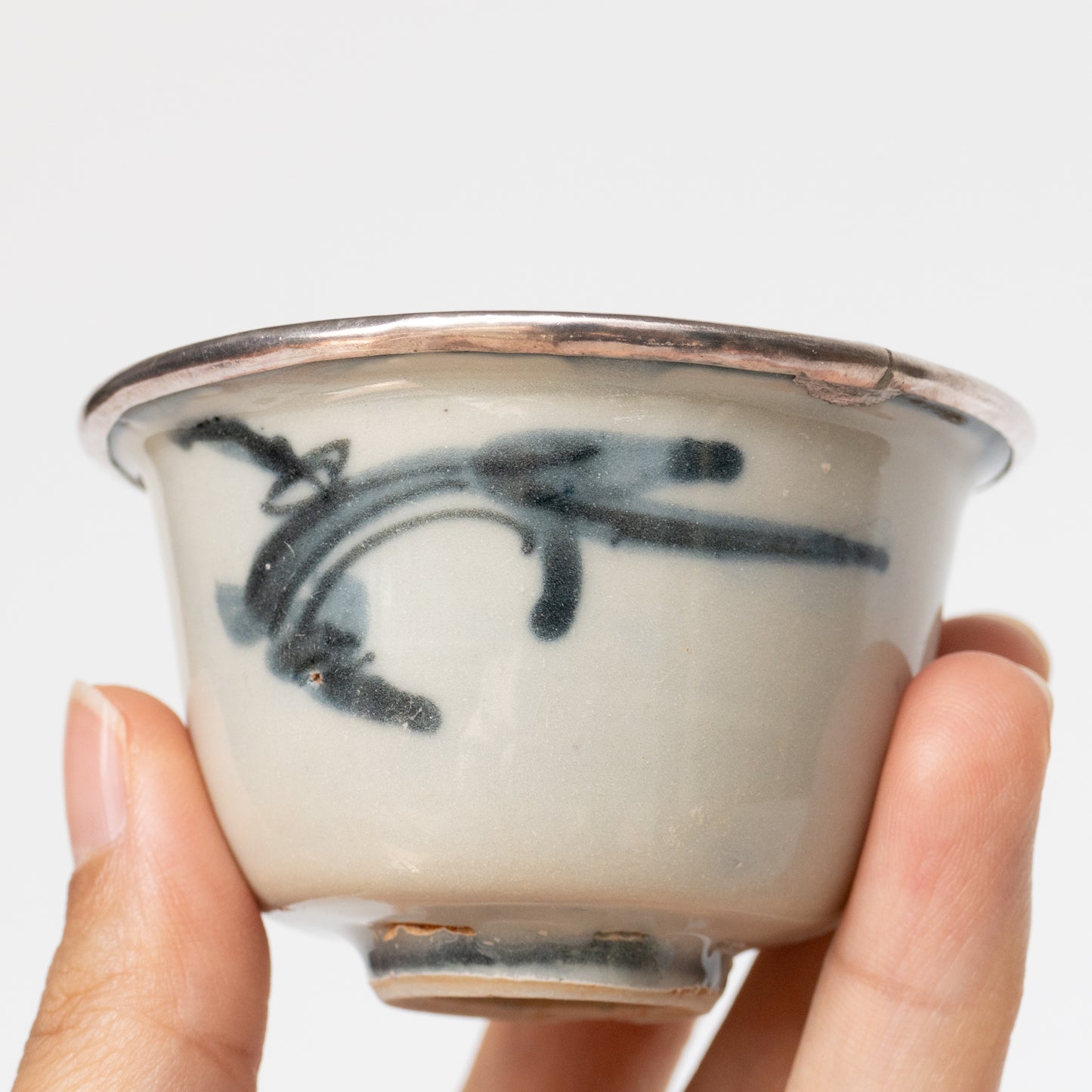 65ml Ming Dynasty Teacup (Silver repair)