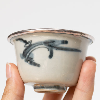 65ml Ming Dynasty Teacup (Silver repair)