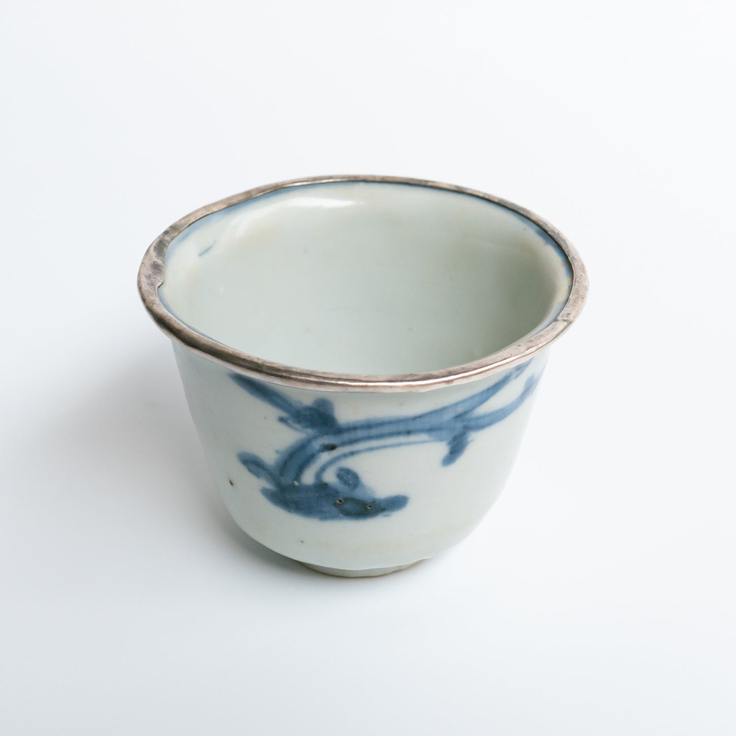 50ml Ming Dynasty Dragon Teacup (Silver repair)