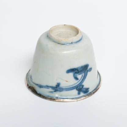 50ml Ming Dynasty Dragon Teacup (Silver repair)