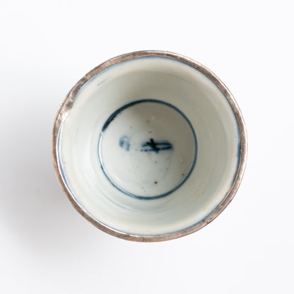 50ml Ming Dynasty Dragon Teacup (Silver repair)
