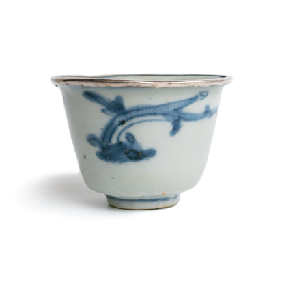 50ml Ming Dynasty Dragon Teacup (Silver repair)