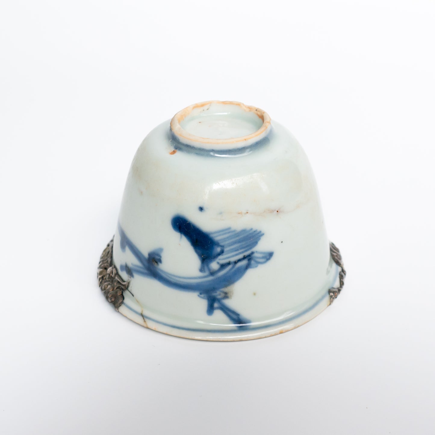 110ml Ming Dynasty Dragon Teacup (Silver repair)