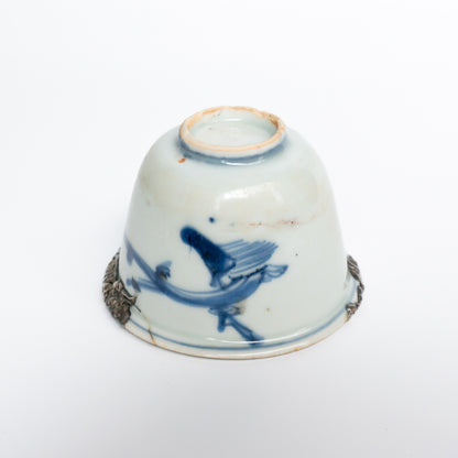 110ml Ming Dynasty Dragon Teacup (Silver repair)