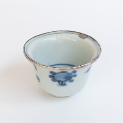 45ml Ming Dynasty Teacup (Silver repair)