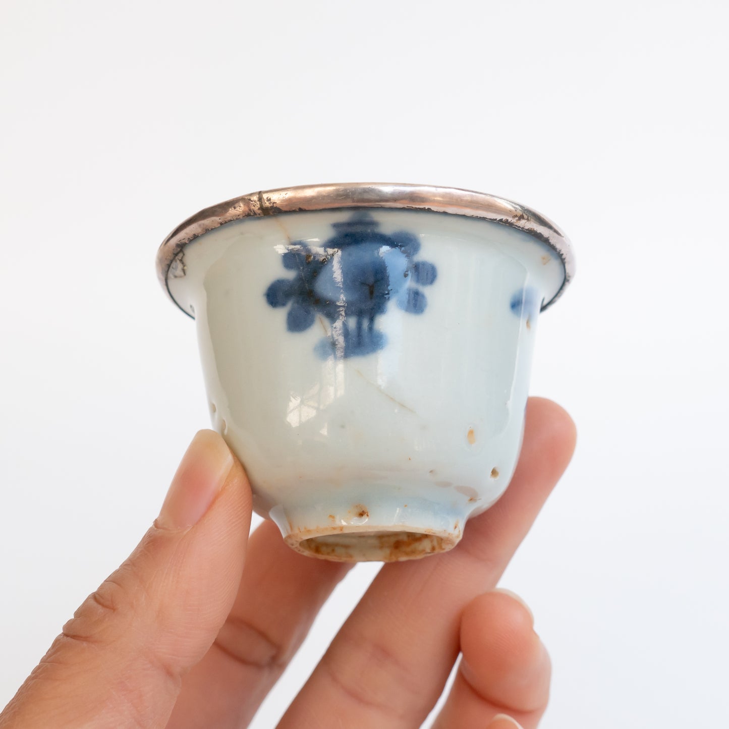 45ml Ming Dynasty Teacup (Silver repair)