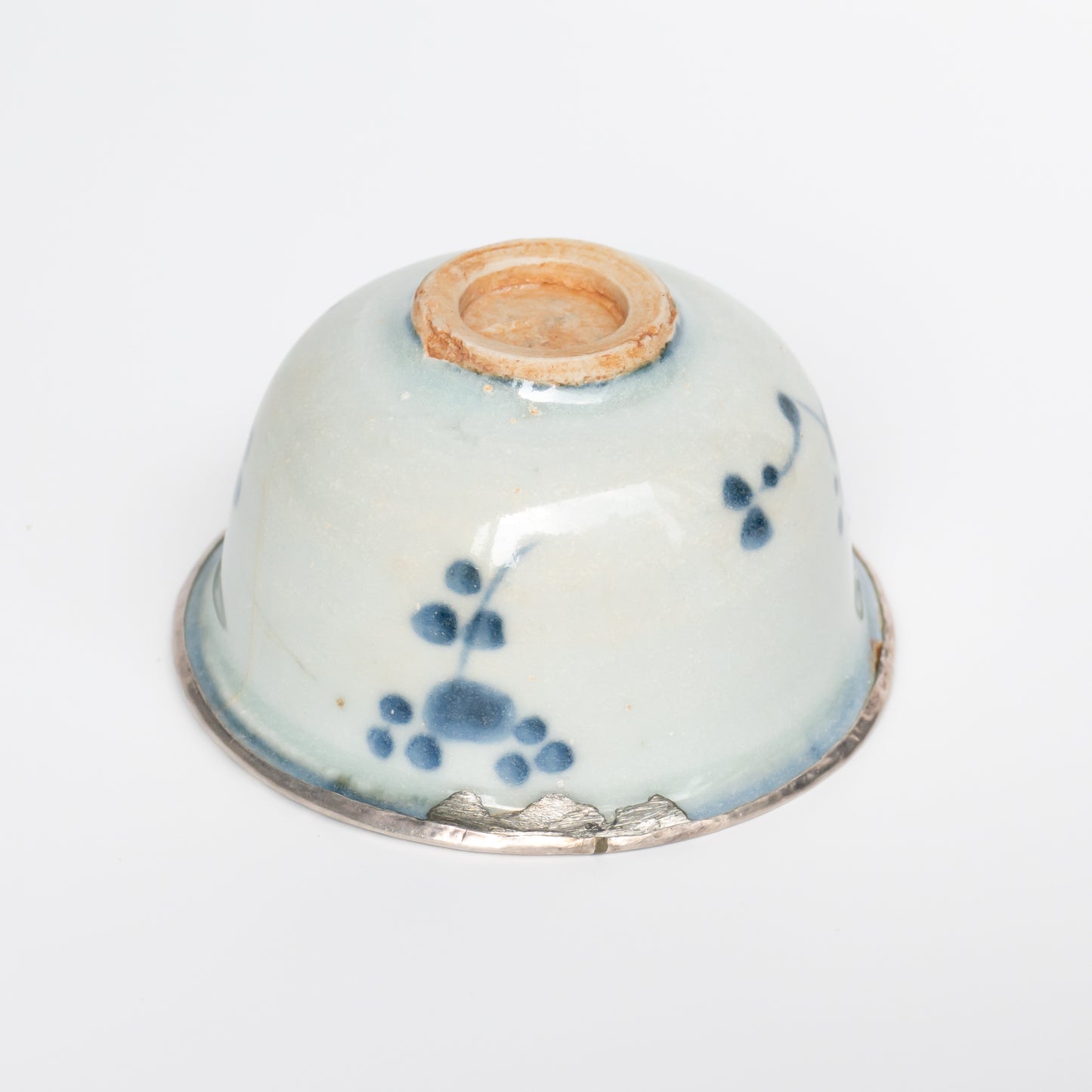 80ml Ming Dynasty Cherry Blossom Teacup (Silver repair)