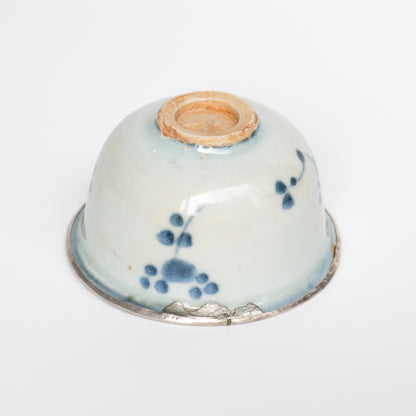 80ml Ming Dynasty Cherry Blossom Teacup (Silver repair)