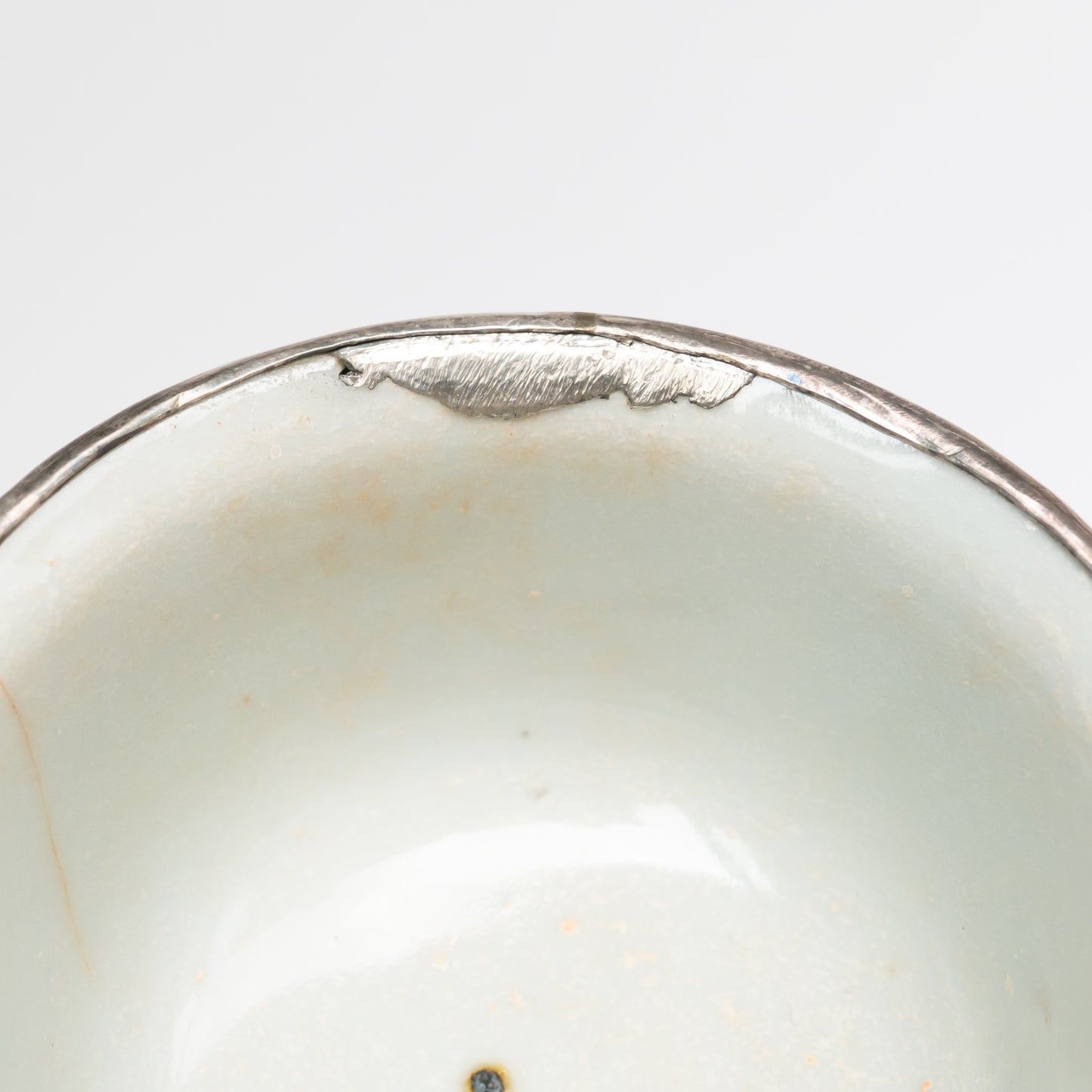 80ml Ming Dynasty Cherry Blossom Teacup (Silver repair)