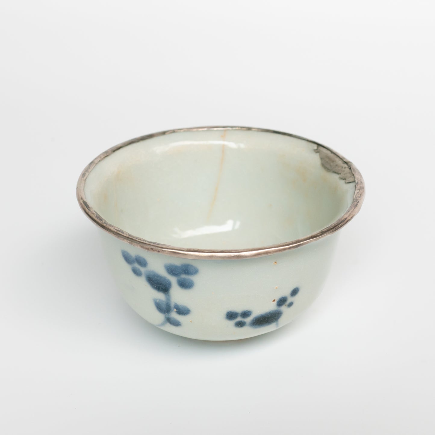 80ml Ming Dynasty Cherry Blossom Teacup (Silver repair)
