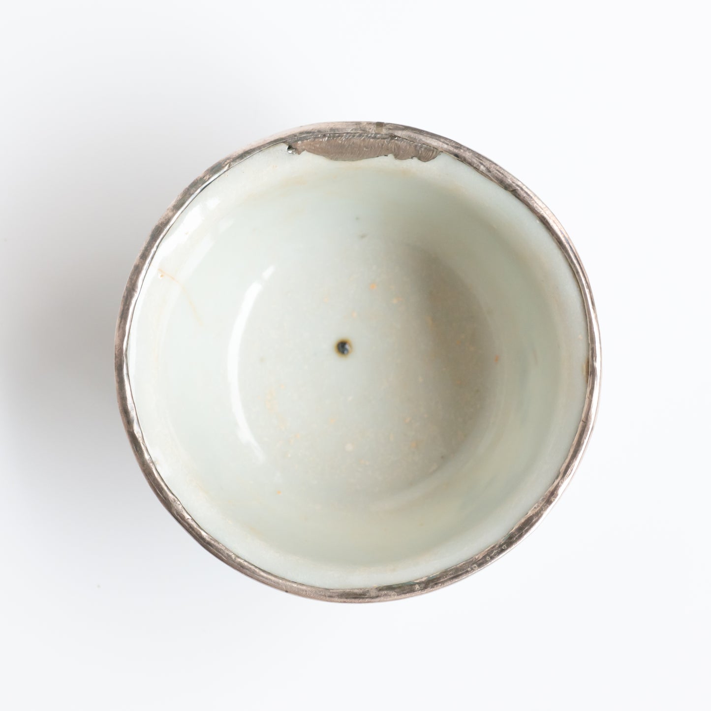 80ml Ming Dynasty Cherry Blossom Teacup (Silver repair)