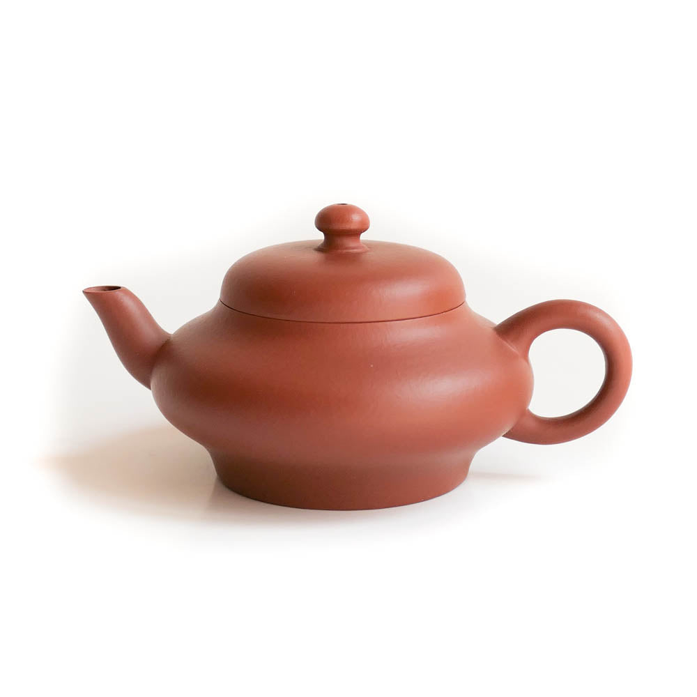 80ml Yixing Xubian (虚扁）Hong Ni Tuiban Tea Pot