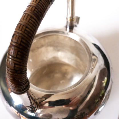 1.2L Handmade Silver Kettle - Heart Sutra Carving