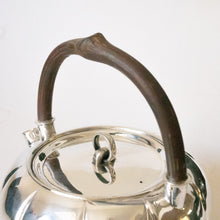 Load image into Gallery viewer, 800ml Handmade Silver Kettle - Wooden Handle
