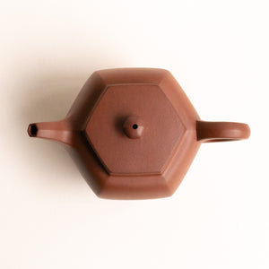 130ml Fang Xia -  Da Hongni Hexagonal Yixing Teapot