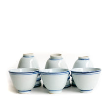 Load image into Gallery viewer, Antique Blue Line cups (80ml-140ml)
